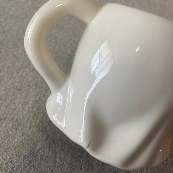 Spirit Halloween White Ghost Shaped Ceramic Coffee Mug - Picture 6 of 10